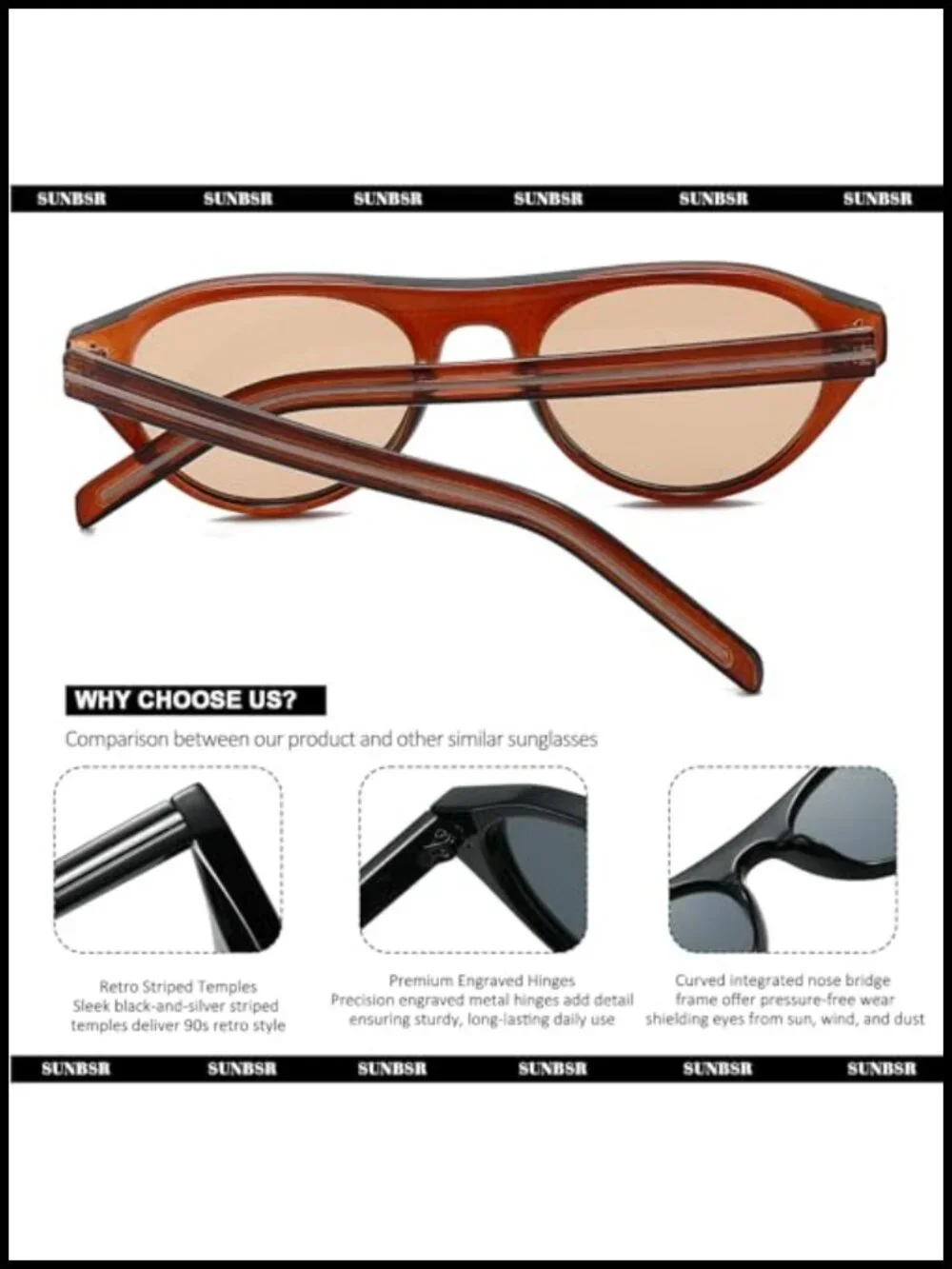 Retro Oval Cat Eye Sunglasses UV400 Protection Unisex Vintage Shades